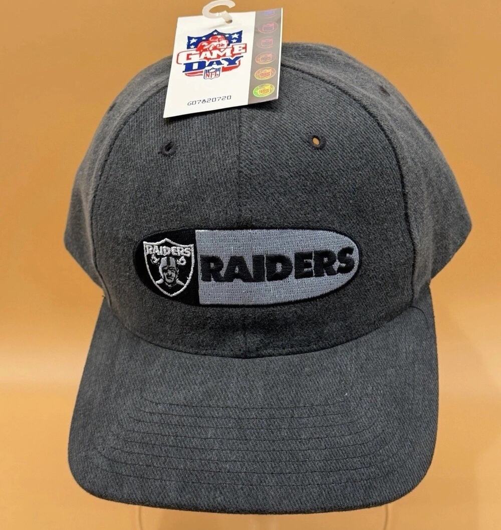 Vintage Raiders Gray Adjustable Hat - Twins Enterprise New Old Stock w/ Tags